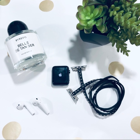 Pawsitively Posh Accessories - {LENNON}  Apple Watch Band Wrap leather studded